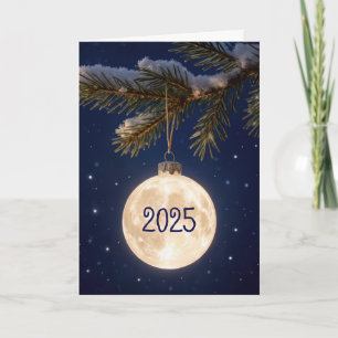 Full Moon 2026 Christmas Ornament Card