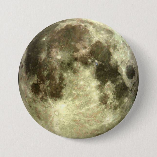 Full Moon 3 Inch Round Button (Front)