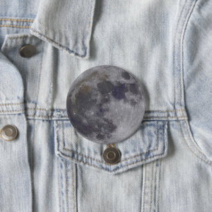 Full Moon 3 Inch Round Button