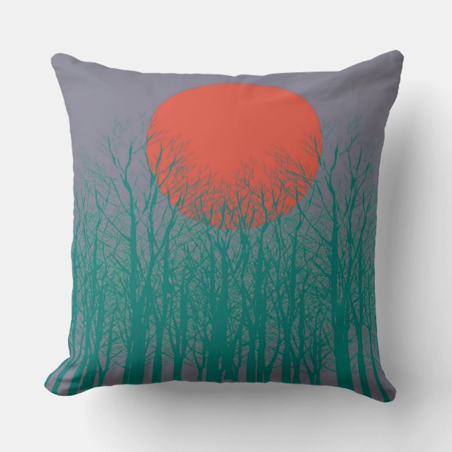 Full Moon #7 Throw Pillow (Front)