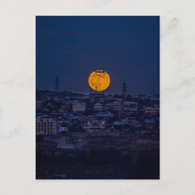 Full moon above Yerevan Postcard (Front)