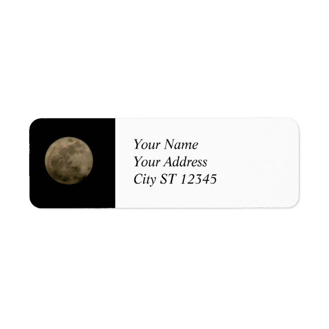 Full Moon Address Label (Front)