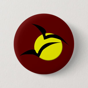 Full Moon and Bats Button