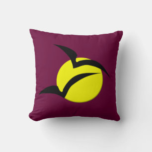 Full Moon and Bats Pillow