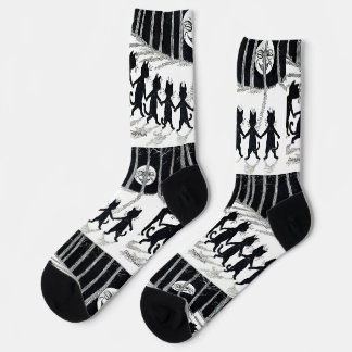 Full moon and Cats, Louis Wain Socks