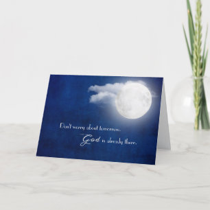 Full moon and cloud thinking of you card