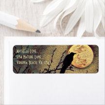 Full Moon and Crow Autumn Fall Address