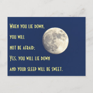 Full moon and quote postcard