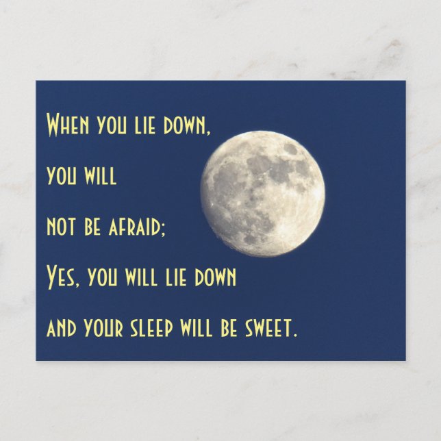 Full moon and quote postcard (Front)