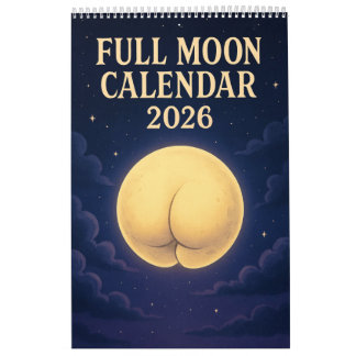 Full Moon Animals 2026 Funny Wall Calendar