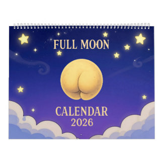 Full Moon Animals 2026 Funny Wall Calendar
