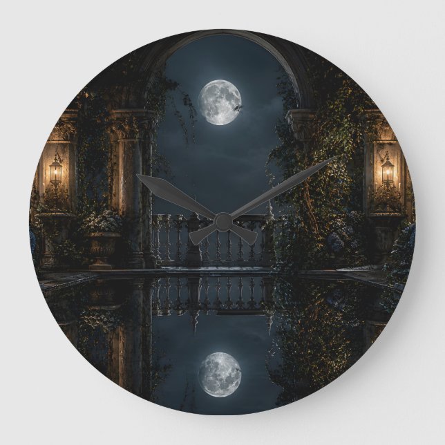 Full Moon Archway Wall Clock (Front)
