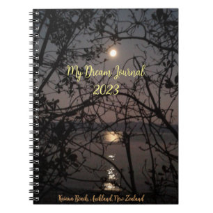 Full Moon at Kaiaua Beach, Auckland, New Zealand Notebook