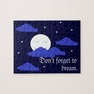 Full Moon at Midnight & Stars:  Jigsaw Puzzle