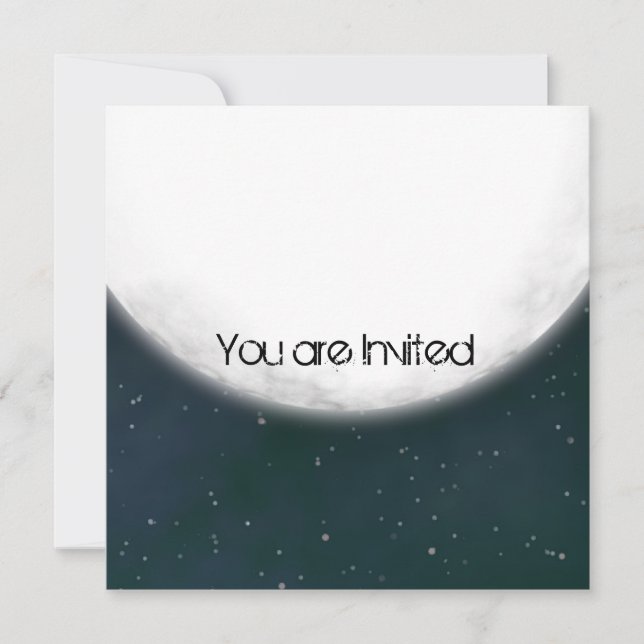 Full Moon Baby Shower Invitation (Front)