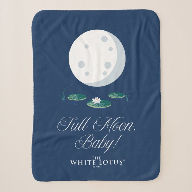 Full Moon, Baby! - The White Lotus Sherpa Blanket (Front)