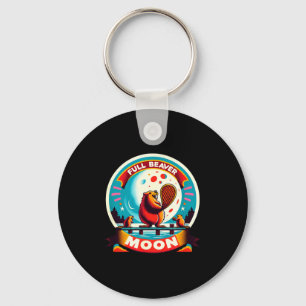 Full Moon Beaver  Keychain