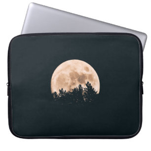 FULL MOON BEHIND A TREE SILHOUETTES LAPTOP SLEEVE