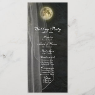 Full Moon Black Night Veil Wedding Program
