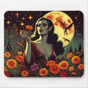 Full Moon Blooms Mouse Pad