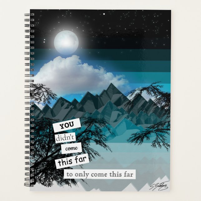 Full Moon Blue Mountain Day Planner (Front)