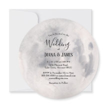 Full Moon Boho Wedding Invitation
