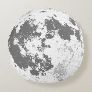 Full Moon Bright Supermoon Round Pillow