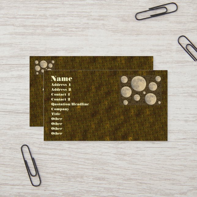 Full Moon Business Card (Front/Back In Situ)