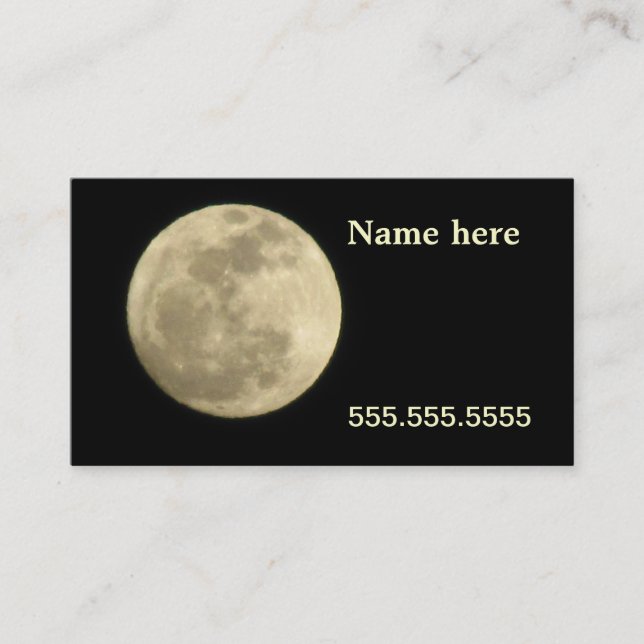 Full Moon Business Card (Front)