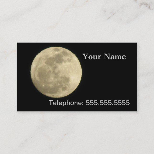 Full Moon Business Card (Front)