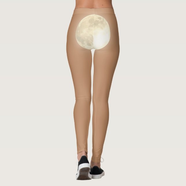 Full Moon Butt Bare Legs Leggings (Back)