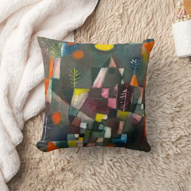 Full Moon by Paul Klee, Abstract Art Throw Pillow (Blanket)