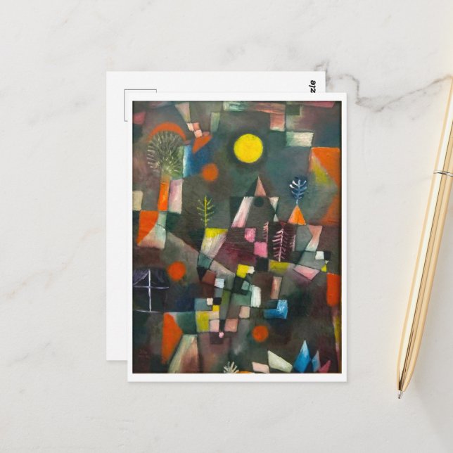 Full Moon by Paul Klee Postcard (Front/Back In Situ)