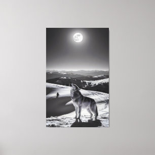 full moon canvas print