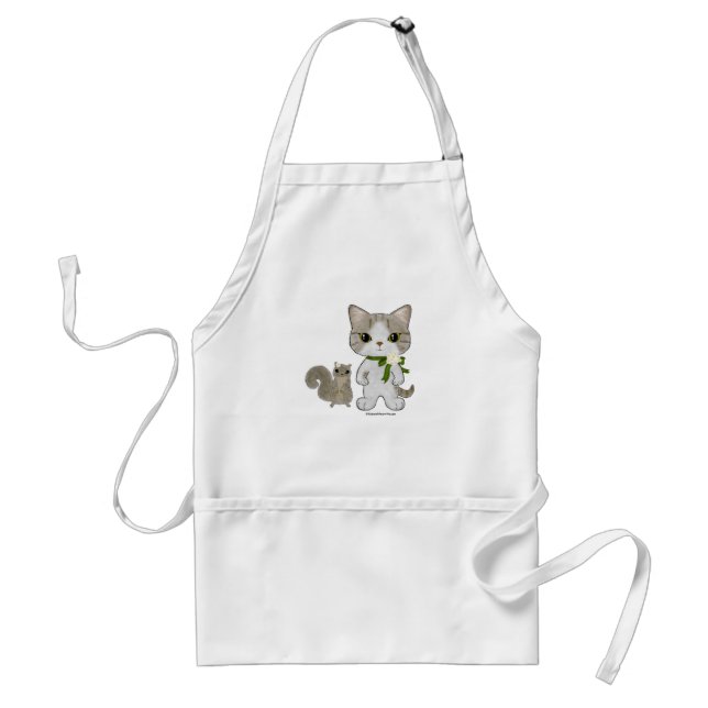 Full Moon Cat Standard Apron (Front)