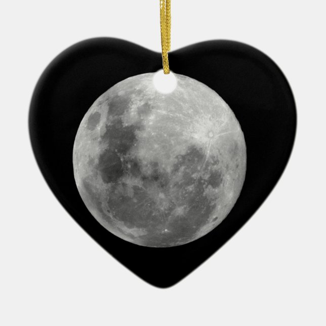 Full Moon Ceramic Ornament (Front)