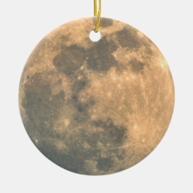 Full Moon Ceramic Ornament (Front)