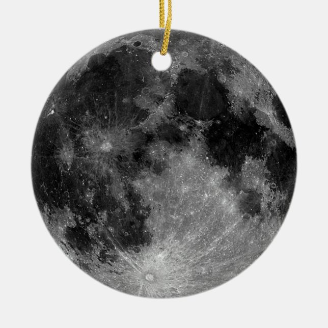 Full Moon Ceramic Ornament (Front)