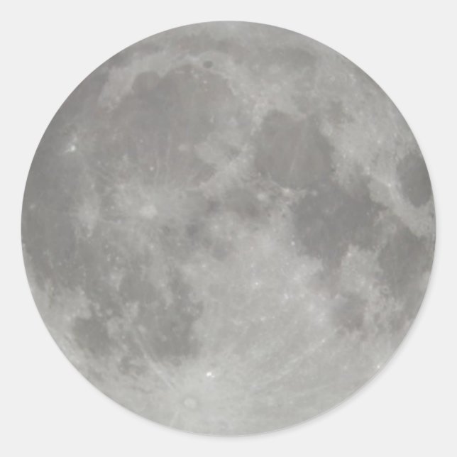 Full Moon Classic Round Sticker (Front)