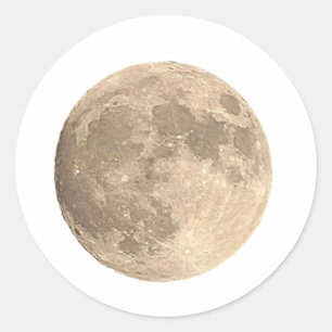 Full Moon Classic Round Sticker
