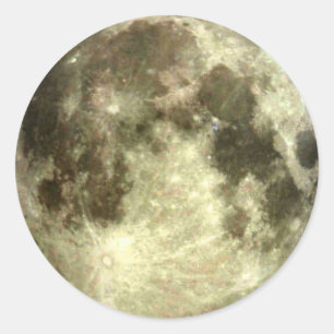 Full Moon Classic Round Sticker