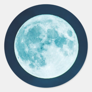 Full Moon Classic Round Sticker
