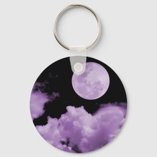FULL MOON CLOUDS PURPLE KEYCHAIN