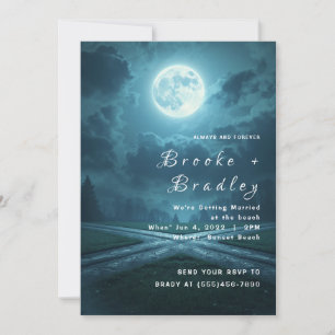 Full Moon Crossroads Gothic Wedding Invitation
