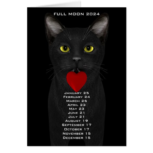 Full Moon Dates 2024 US Eastern Date (Front)