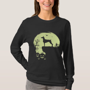 Full Moon Doberman Halloween Dog For Humans Women T-Shirt