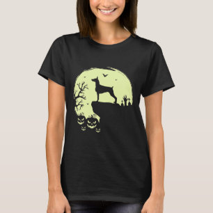 Full Moon Doberman Halloween Dog For Humans Women  T-Shirt