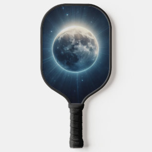 Full Moon Eclipse White Glow Pickleball Paddle