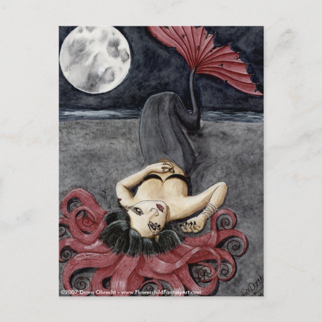 Full Moon, Empty Heart by Dawn Obrecht Postcard (Front)