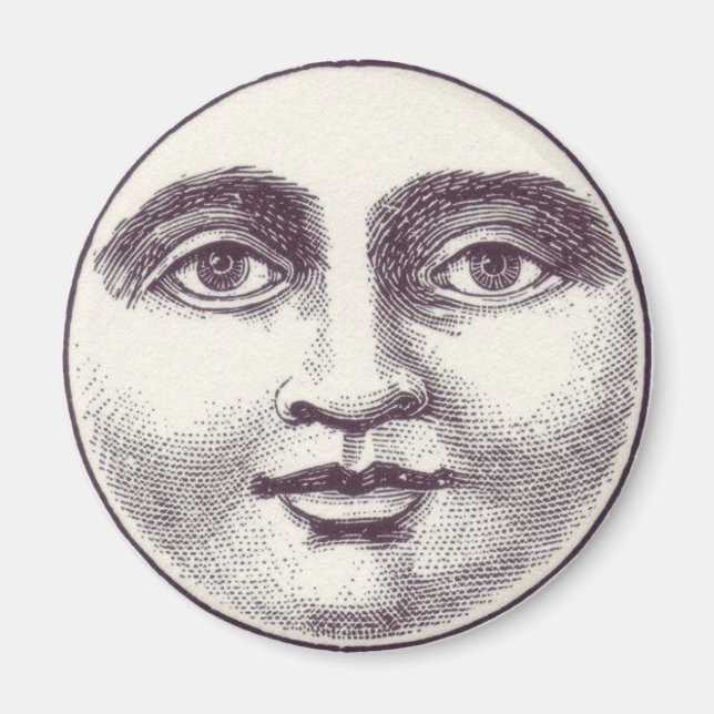 Full Moon Face Magnet (Front)